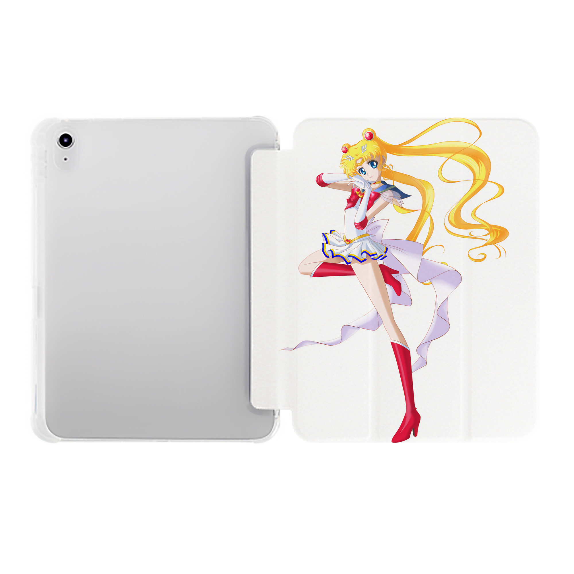 （画像用） 美少女戦士セーラームーン 月野 うさぎ つきの うさぎ Sailor Moon Tsukino Usagi IPad ケース ペン収納付き 三つ折りスタンド PUレザー×シリコン 対応機種9.5/10.5/10.9インチ